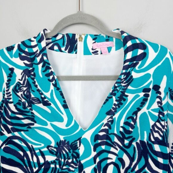 LILLY PULITZER | Devina Shift Dress in I’m Game Zebra Print Women’s Size 2 - Picture 7 of 15